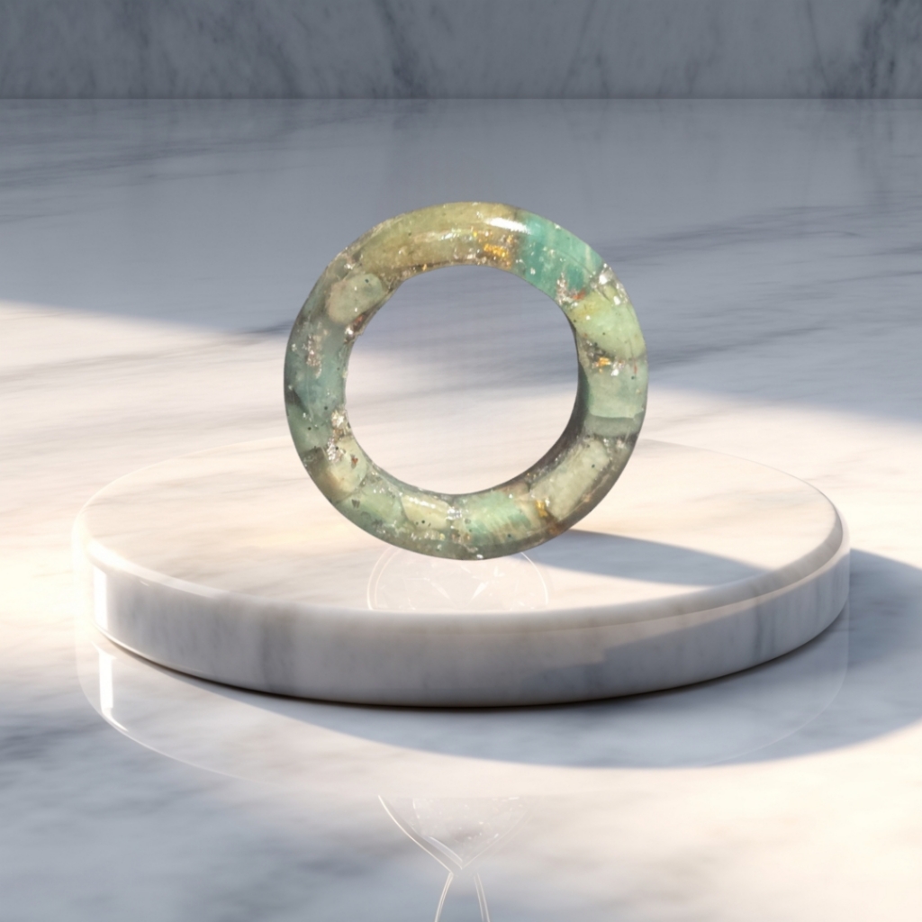 Amazonite Resin Ring
